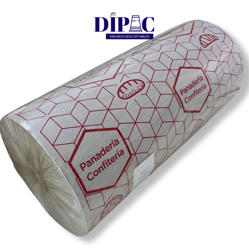 Bobina de Papel Sulfito Impresa para Panadería x Kg