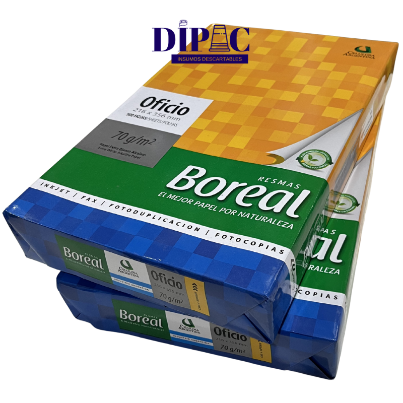Resma de Papel Oficio BOREAL 70grs x 1u