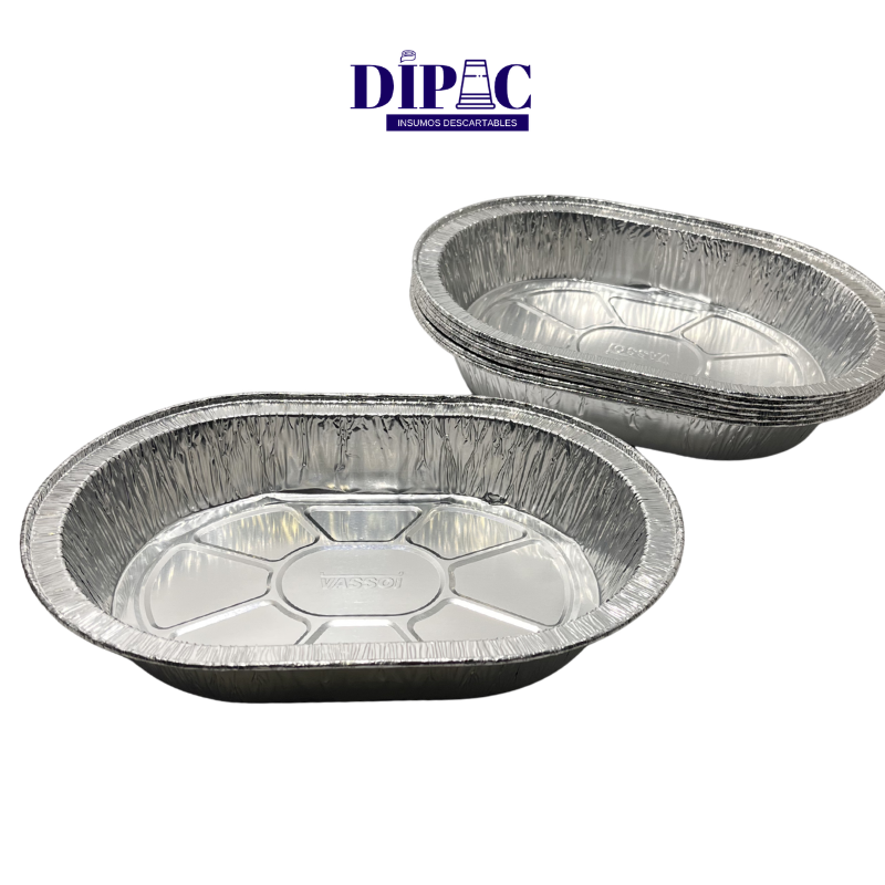 Bandejas de Aluminio Ovalada PO x 100u