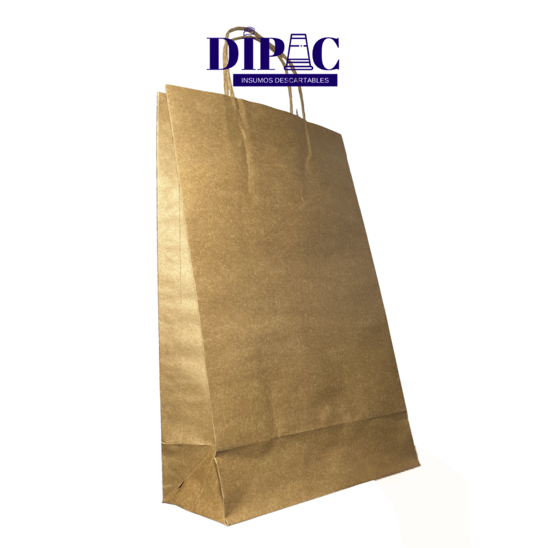 Bolsas de Papel de Color Kraft para 2 Botellas x 1u