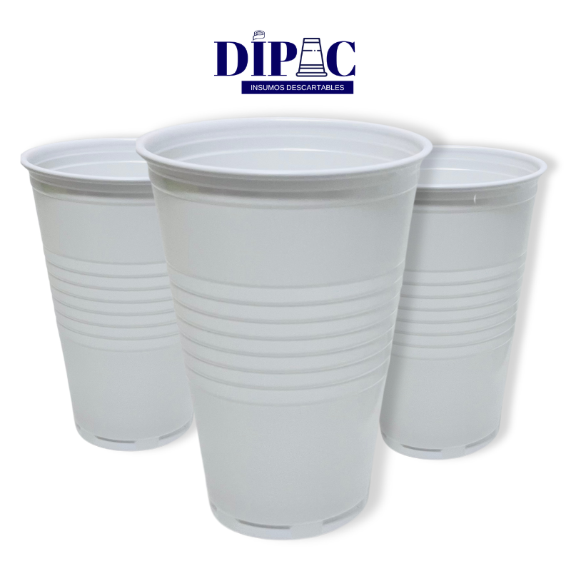 Vasos Plásticos Blancos BELLA CUP x 100u