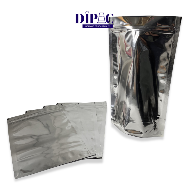 Bolsas Metalizada DOYPACK con cierre Zipper x 1u