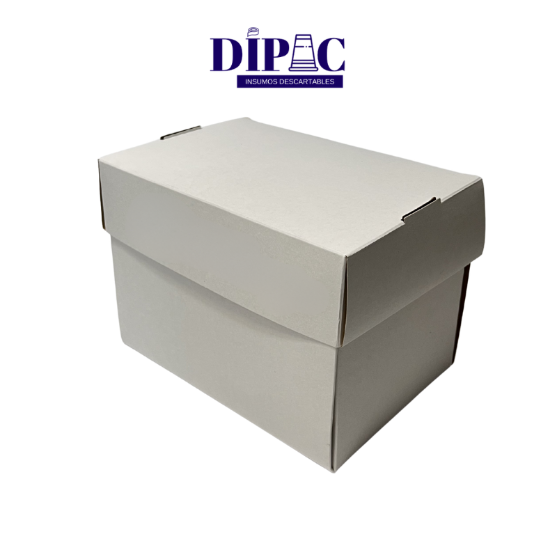 Caja Desarmable de Cartulina Blanca 15x11x11cm x 1u