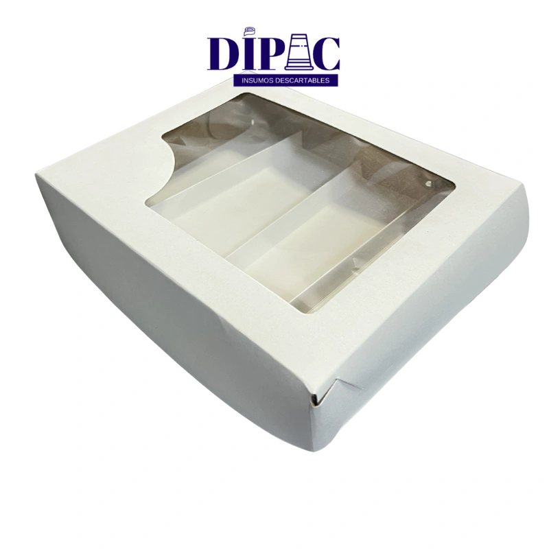 Caja con Visor con 4 Divisiones 22x18x5cm x 1u