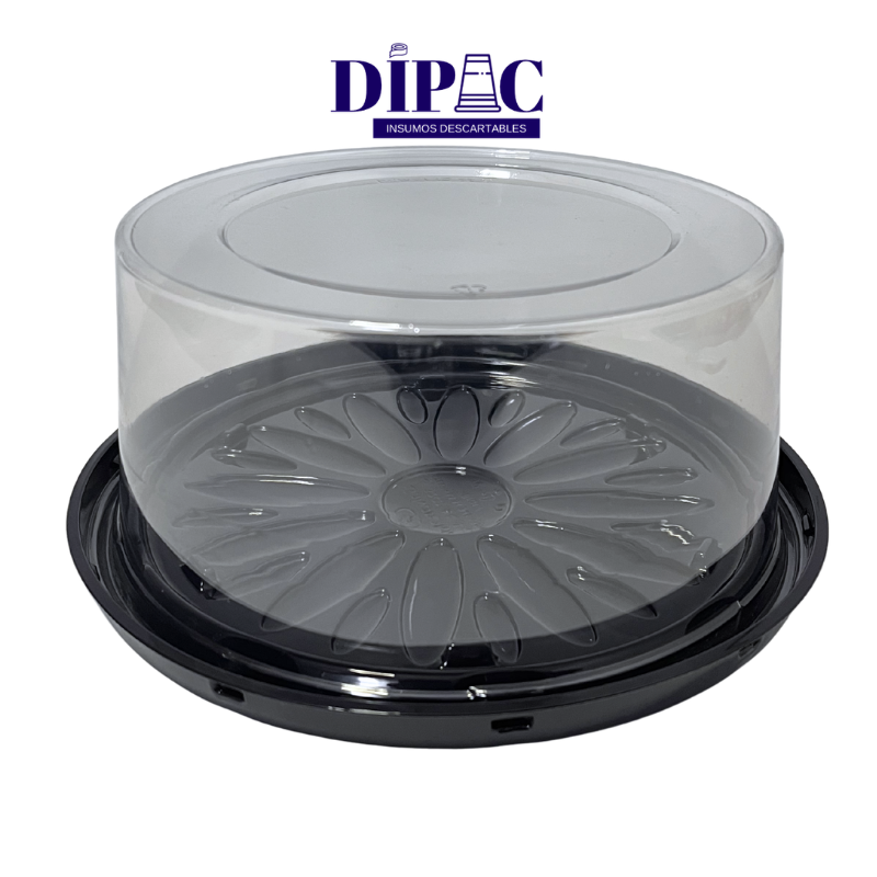 Tortera G32CT Redonda Base Negra (22x9,3cm) x 1u