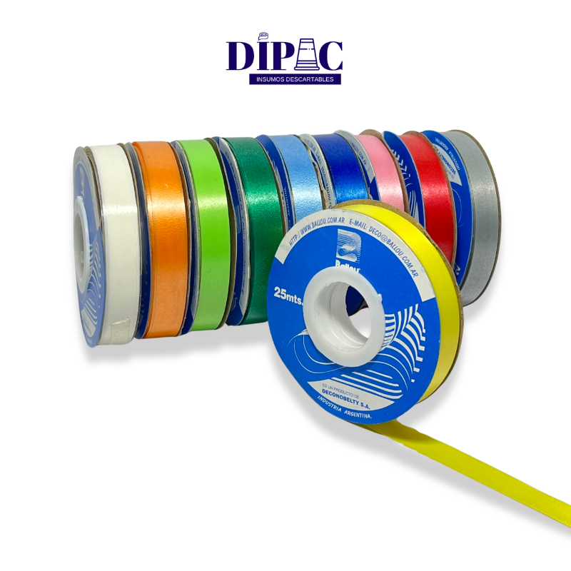 Cintas Decorativas de Color Liso 10mm x 25mts