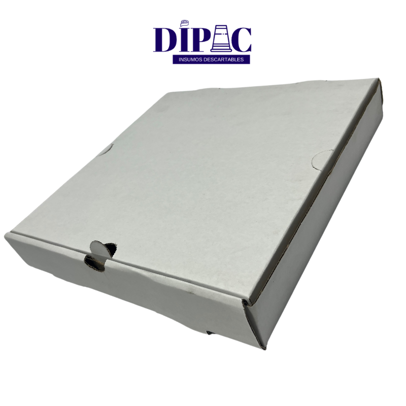 Caja Blanca para Pizza de 8 Porc. 32x32x4,5cm x 100u