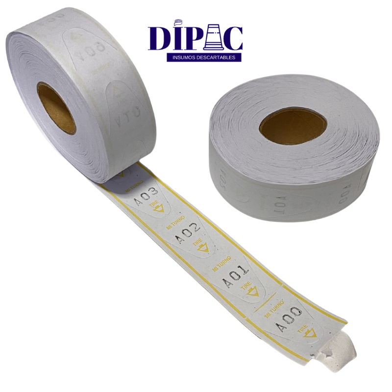 Rollo para Turnos x 2000 Números x 1u