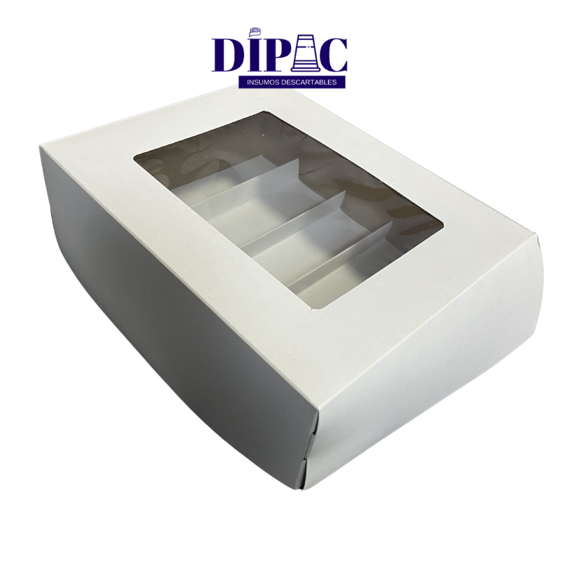 Caja con Visor con 5 Divisiones 25x20x8cm x 1u