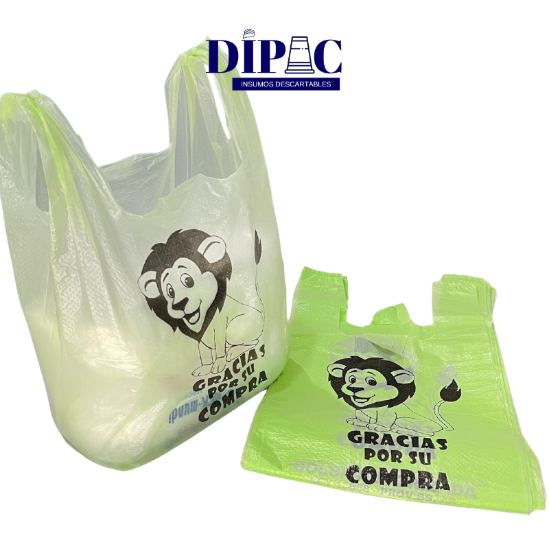 Bolsas Camisetas DUO 40x50cm impresas "Leoncito"
