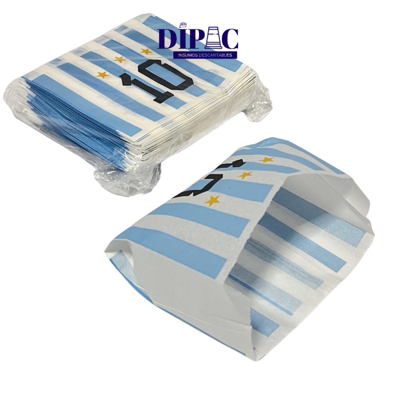 Bolsas de Papel Impresas Argentina x 100u