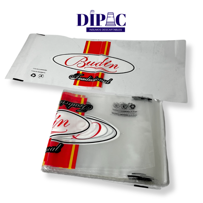 Bolsas de polipropileno IMPRESAS para Budín 35x14cm x 100u