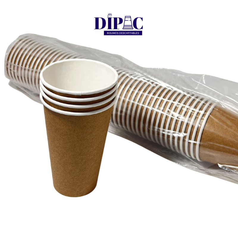 Vasos Polipapel Color Kraft EMPOLEX x 50u