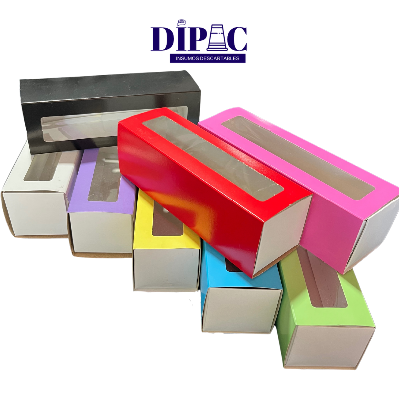 Caja con visor de color 18x6x6cm x 1u