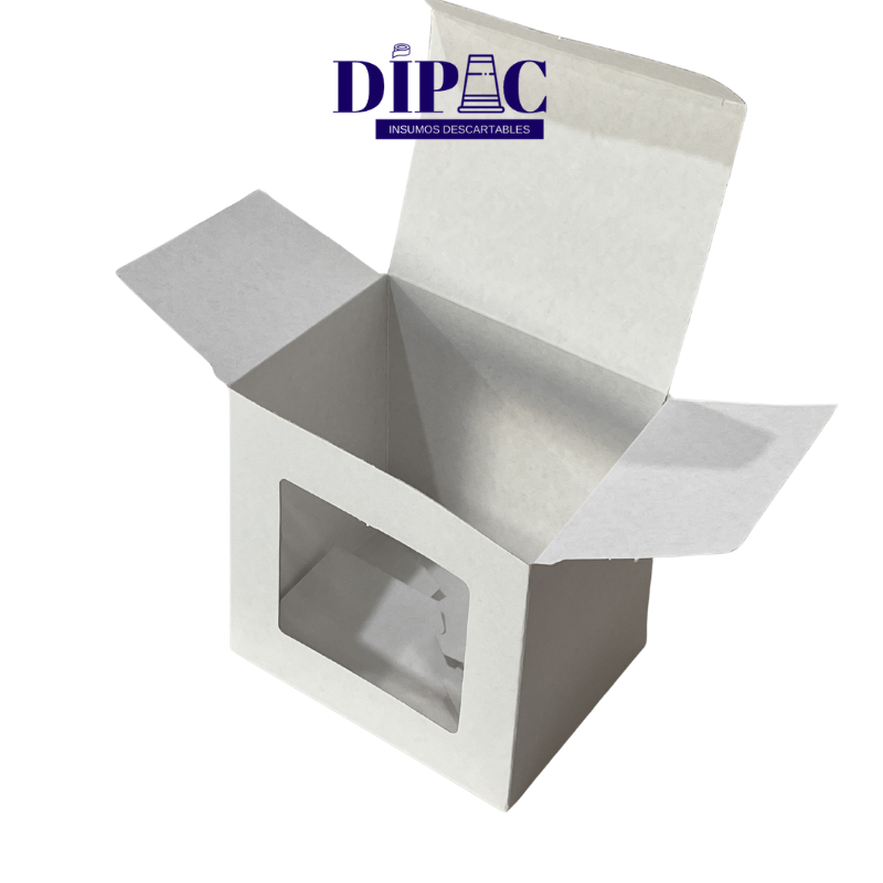 Caja con visor para Taza 12x12x9cm x 1u