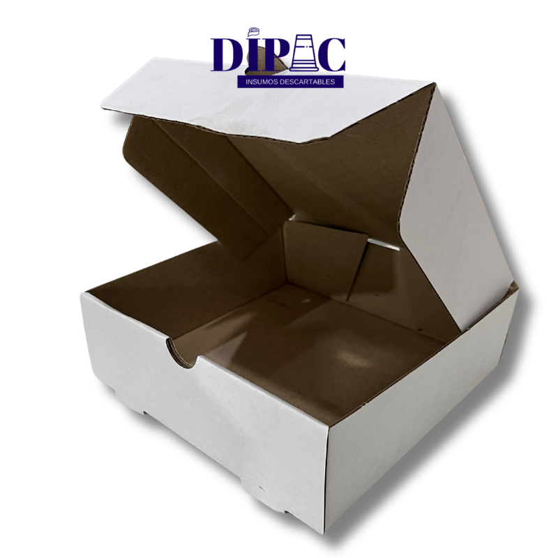Caja Micro Blanca Delivery Chica 18,5x18,5x6,5cm x 100u