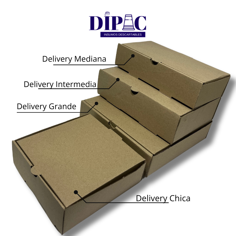 Caja Micro Marrón Delivery Chica 18,5x18,5x6,5cm x 100u