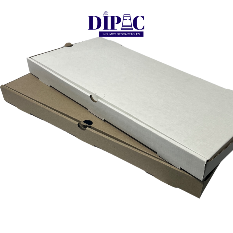 Caja Micro Marrón para Pizza de 12 porc. (Parrilla) 25x55x4,5cm x 100u