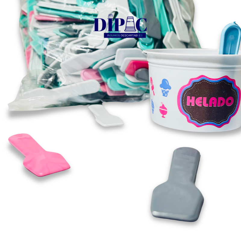 Cucharitas Plásticas de Colores para Helado x 1Kg