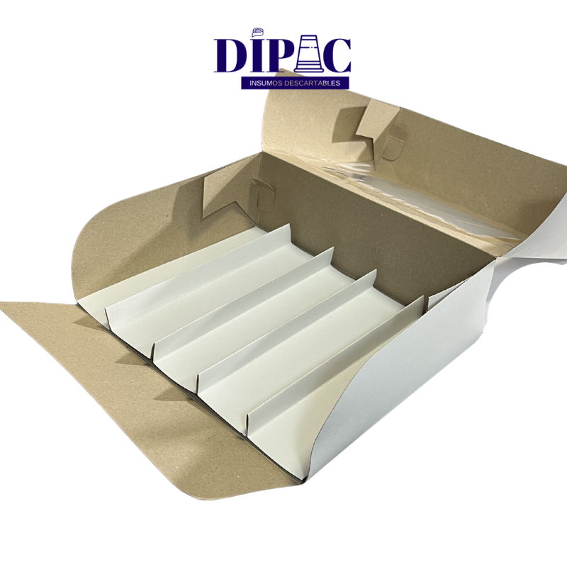 Caja con Visor con 5 Divisiones 25x20x8cm x 1u