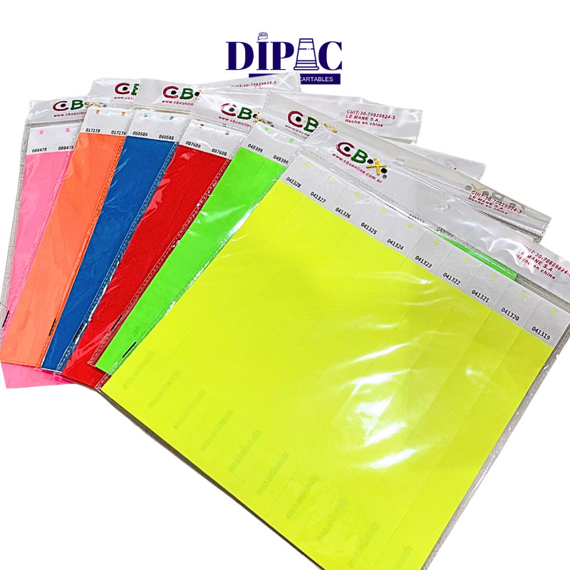 Pulseras de Seguridad CBX de Color Liso x 100u