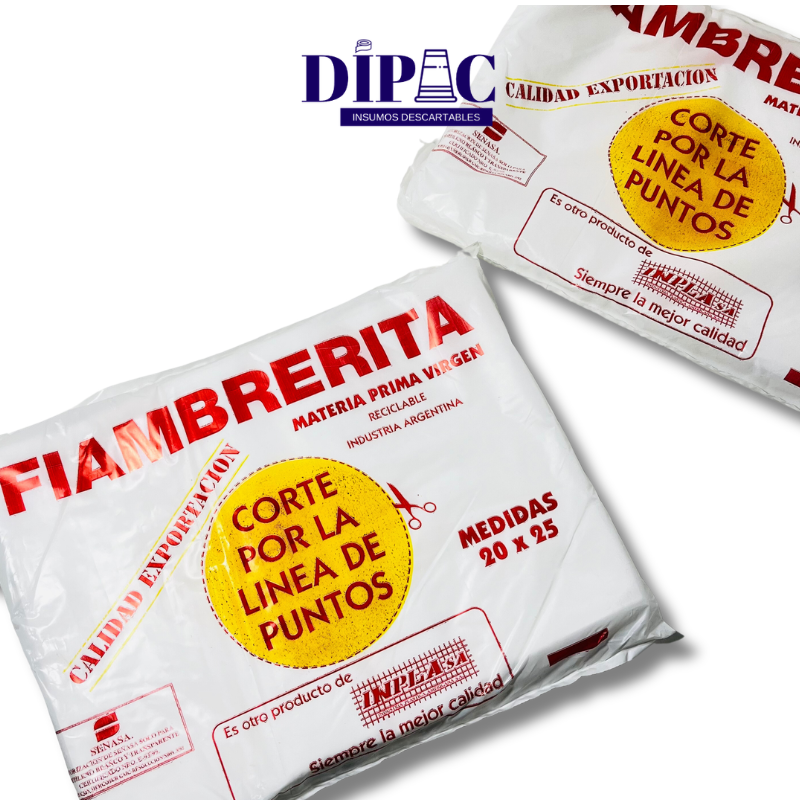 Láminas - Separadores 20x25cm FIAMBRERITA en Paquete x Kg