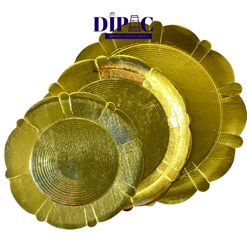 Bandejas Doradas Diplomáticas x 100u