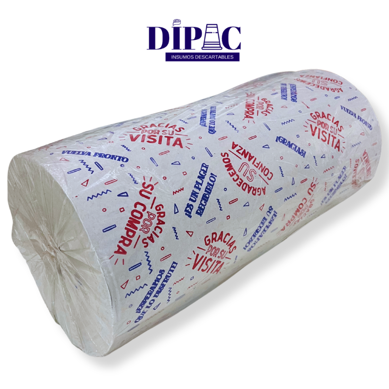 Bobina de Papel Impresa Sulfito "Gracias por su Compra" x Kg