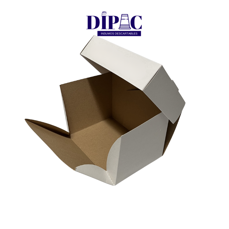 Caja Desarmable de Cartulina Blanca 15x11x11cm x 1u