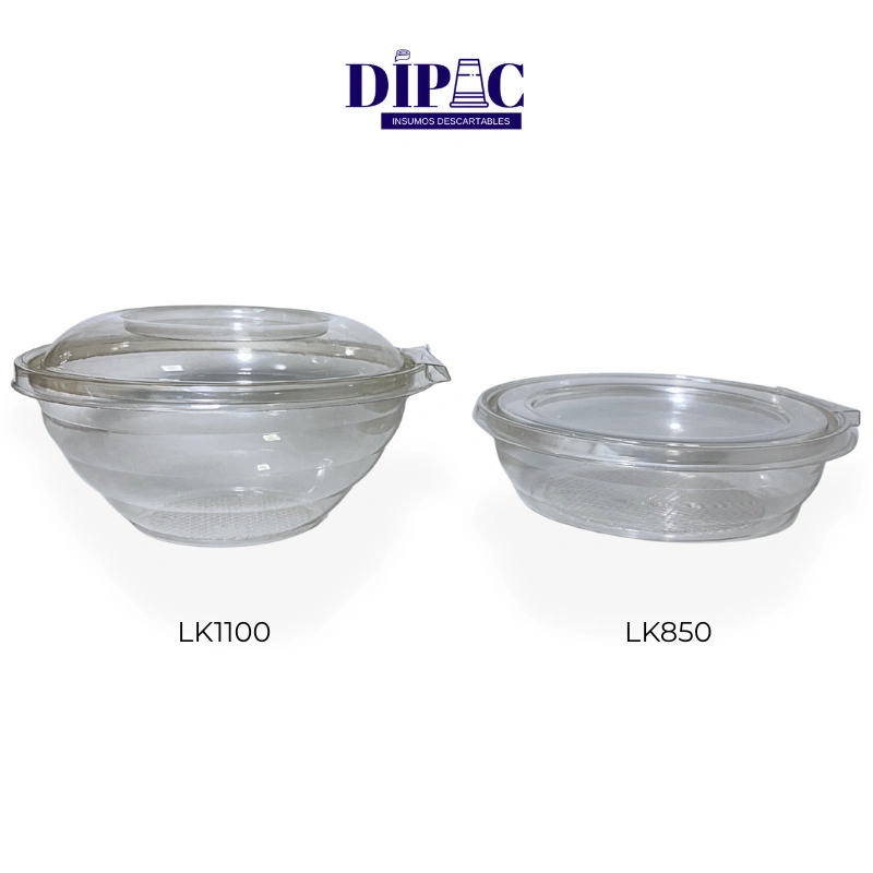 Ensaladera transparente con Cierre Seguro LK850 x 100u