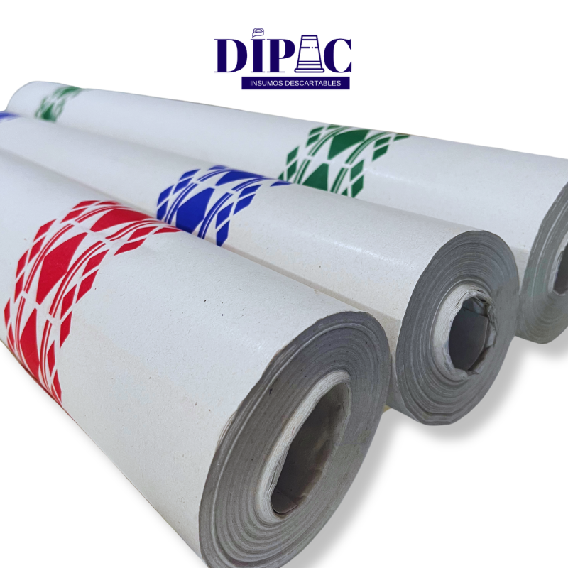 Mantel en Rollo de Papel con Guarda chico 80cm x Kg