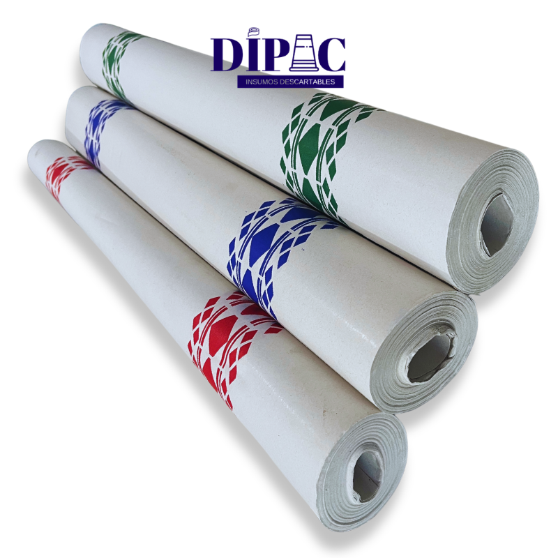 Mantel en Rollo de Papel con Guarda chico 80cm x Kg