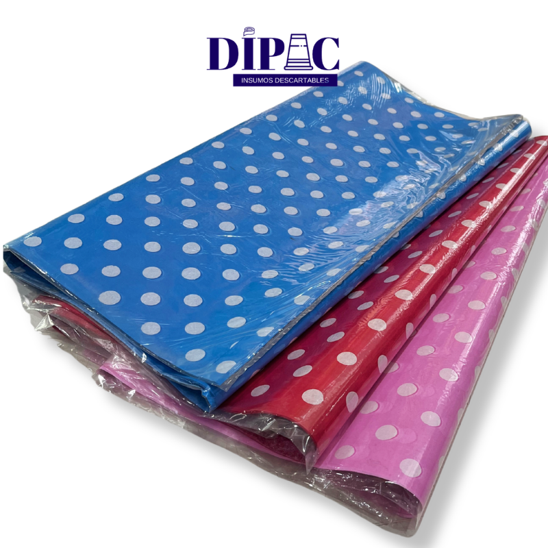 Papel Seda con Lunares 50x70cm x 25u