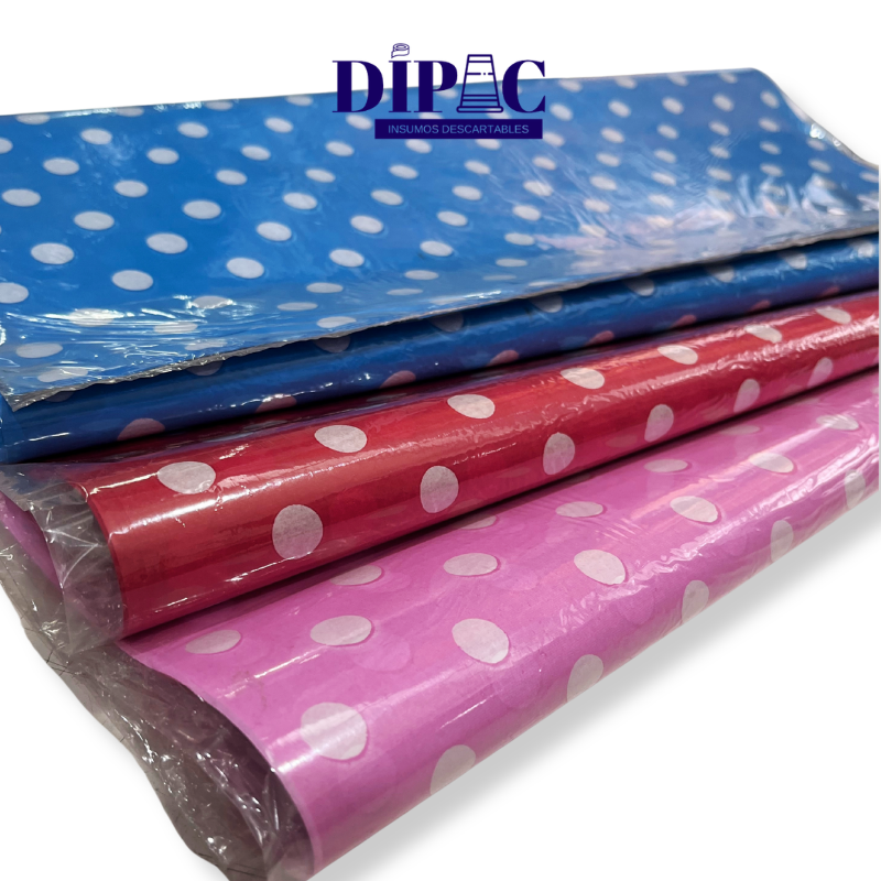Papel Seda con Lunares 50x70cm x 25u