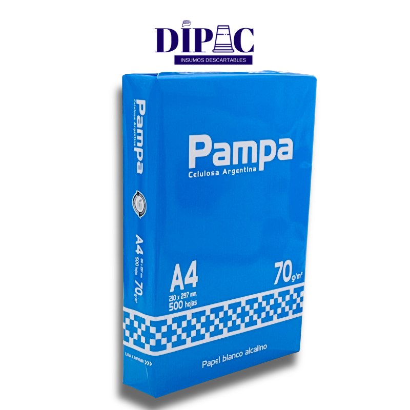 Resma de papel PAMPA A4 70grs x 500 hojas x 1u