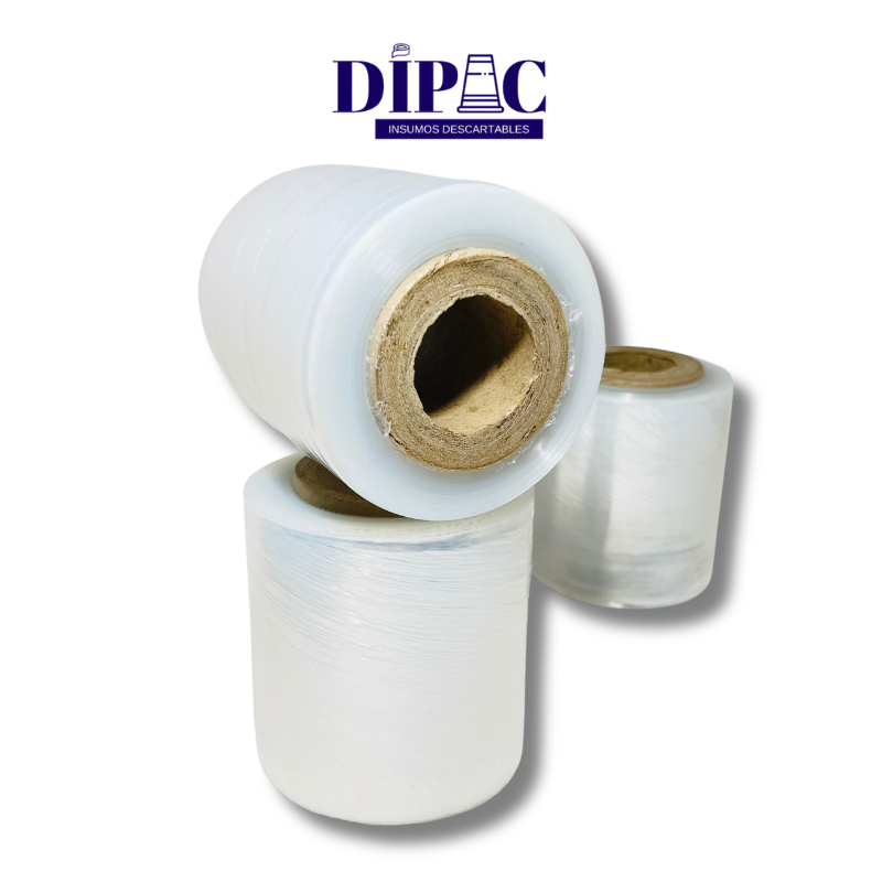 Rollos de Film Stretch Transparente de 10cm Cono Chico x Kg